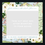 Poster Thème de voyage carte florale romantique accessoir<br><div class="desc">Un accessoire de photomaton sur le thème du voyage amusant - un cadre de publication Instagram carré de 30" x 30" conviendra pour 1-2 invités à la fois et sera un succès majeur pour tout thème de mariage de destination pour la fête de mariage ! Montez l'impression sur un panneau...</div>