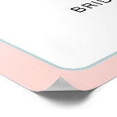 Poster Thème de voyage Miss to Mrs Bienvenue à la douche  (Coin)