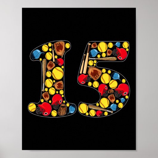 Poster Thème doux pour filles de 15 ans pour anniversaire (Devant)