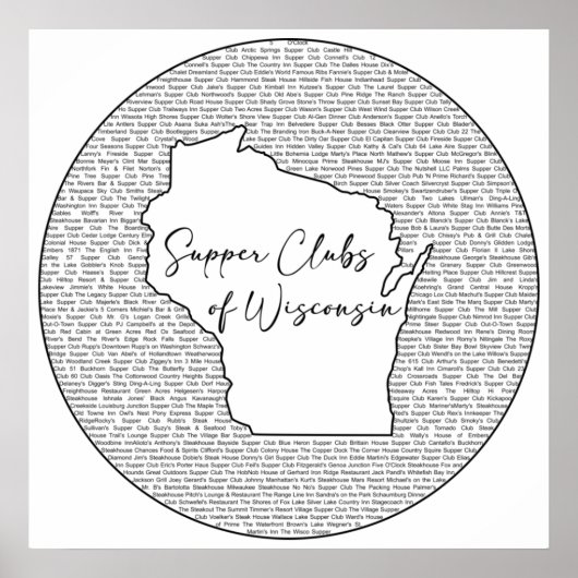 Poster Thème du club de souper du Wisconsin (Devant)