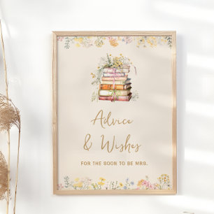 Poster Thème du livre Boho Fête des mariées Conseils et s