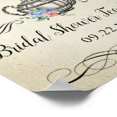 Poster Thème élégant de thé à la mode rétro | Bienvenue à (Coin)