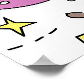 Poster Thème Espace dans l'illustration style doodé (Coin)