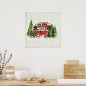 Poster Thème extérieur du camping de Noël Trailer (Cuisine)