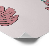 Poster Thème floral, motif pavot (Coin)