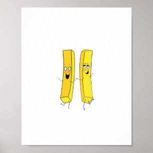 Poster Thème frites et chips