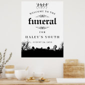 Poster Thème funéraire RIP Twenties 20s Drôle 30e anniver (Cuisine)