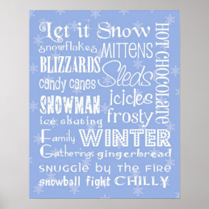 Poster Thème hiver