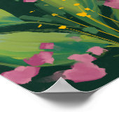 Poster thème jardin vert et jaune (Coin)