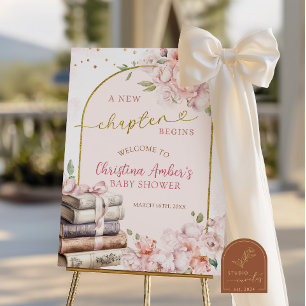 Poster Thème Mariage Champêtre Rose Saumon et Pivoine