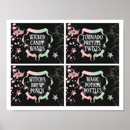 Poster Thème méchant Signes alimentaires 2 (Devant)