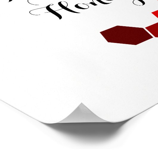 Poster Thème Miel Avec Mots Positifs (Coin)