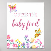 Poster Thème Papillon Floral Garden Devinez La Nourriture (Devant)