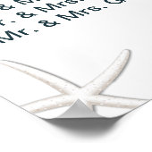 Poster Thème Plage Starfish Mariage Carte de siège (Coin)