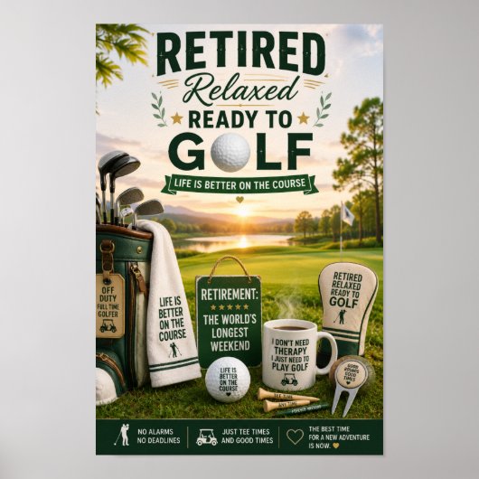 Poster Thème retraite de golf (Devant)