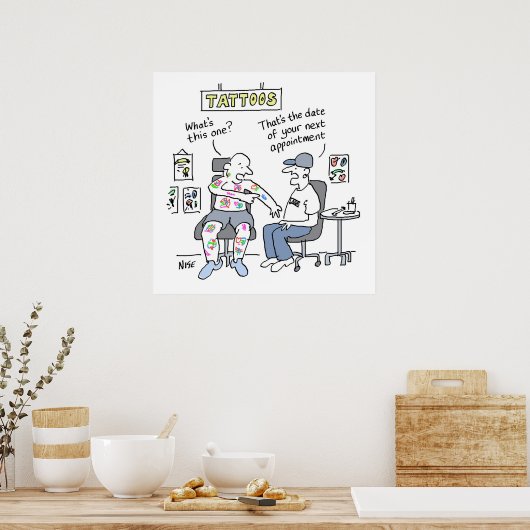 Poster Thème Tattoos Drôle Tattooïste (Cuisine)