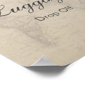 Poster Thème voyage douche de mariée Bagages déposer  (Coin)