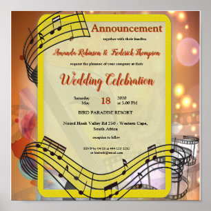 Poster Thèmes de célébration pour les amoureux de la musi