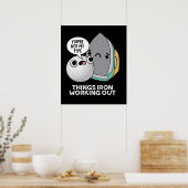 Poster Thèmes Fer Sortir Funny Fer Pun Dark BG (Cuisine)