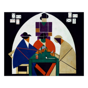 Poster Theo van Doesburg - Joueurs de cartes