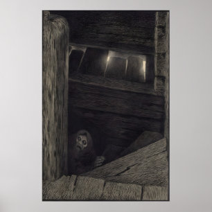 Poster Theodor Kittelsen Pesta i trappen (Pesta op