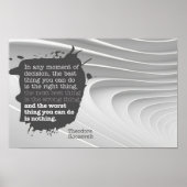 Poster Theodore Roosevelt Citation Inspirationnelle "Déci (Devant)