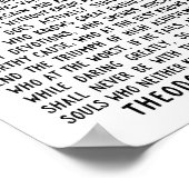 Poster Theodore Roosevelt Cite L'Homme Dans L'Arène (Coin)