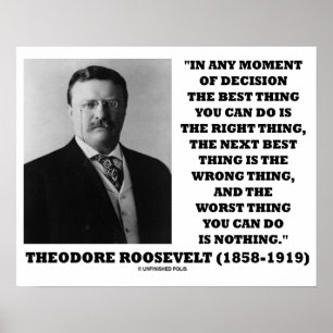 Poster Theodore Roosevelt Moment De Décision Meilleure Ch