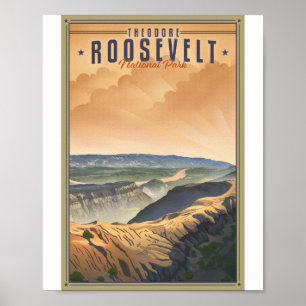 Poster Théodore Roosevelt Parc national Litho
