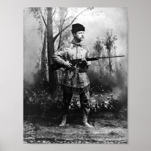 Poster Theodore Roosevelt - Portrait de chasse