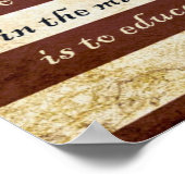 Poster Theodore Roosevelt Portrait et Citation sur l'éduc (Coin)