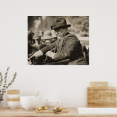 Poster Theodore Roosevelt souriant en voiture (Cuisine)