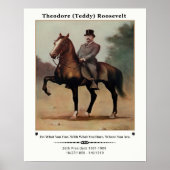 Poster Theodore (Teddy) Roosevelt à cheval (Devant)