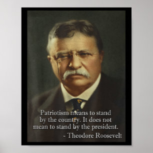 Poster Theodore Teddy Roosevelt Mème _ Anti Trump Tee