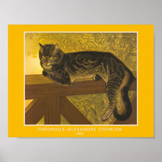 Poster Théophile-Alexandre Steinlen, Chat sur une Ballust (Devant)