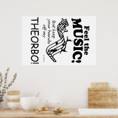 Poster Theorbo Sent La Musique (Cuisine)
