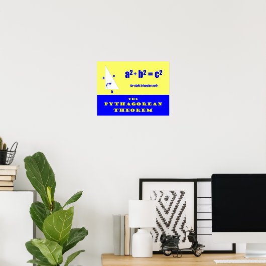 Poster Théorème de Pythagore (Bureau à domicile)