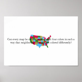 Poster Théorème de quatre couleurs