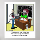 Poster Théorie de la relativité et du code fiscal (Devant)