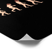 Poster Théorie de l'évolution skateboard drôle (Coin)