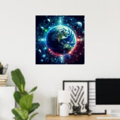 Poster Théorie multivers visuel Univers parallèles sur un (Bureau à domicile)