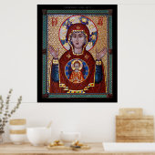 Poster Theotokos "du signe" mosaïque Icône (Cuisine)