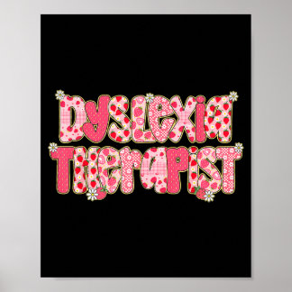 Poster Thérapeute de dyslexie fraise sensibilisation à la