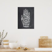 Poster Thérapeute de massage Henné Dragonfly Tatouage mai (Cuisine)