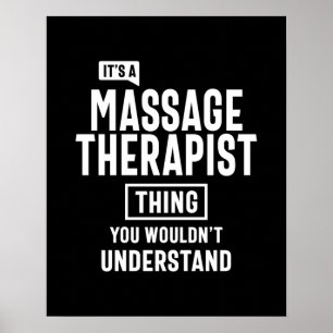 Poster Thérapeute de massage Titre du travail Cadeau