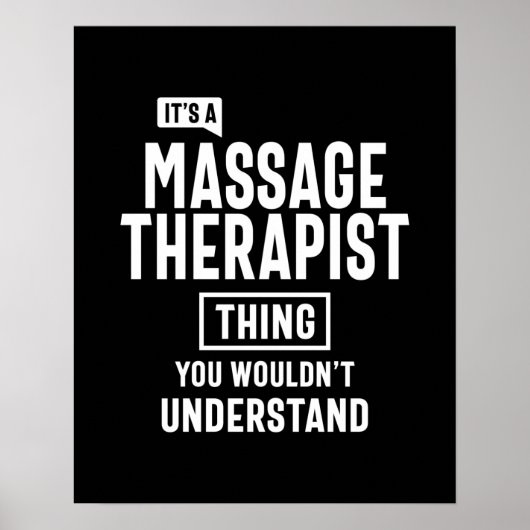 Poster Thérapeute de massage Titre du travail Cadeau (Devant)