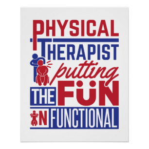 Poster Thérapeute physique pour s'amuser dans le fonction