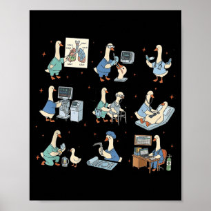 Poster Thérapeute respiratoire d'oie idiote pneumonique d