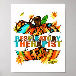 Poster Thérapeute Respiratoire Remercié Heureux Bienheure