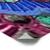 Poster Thérapie de guérison - bleu fleur (Coin)